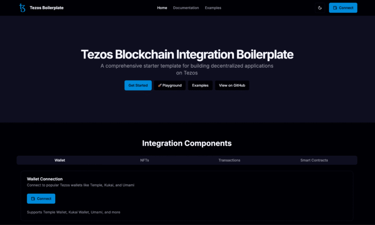 Tezos Blockchain Integration Boilerplate
